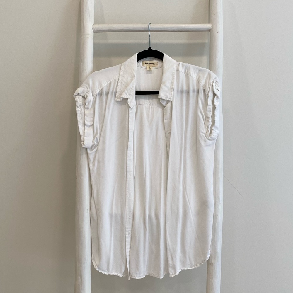 Rag Poets Sleeveless Button Down
